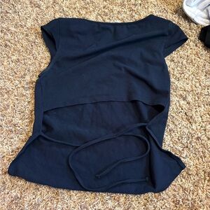 Garage Navy Blue Crop Top